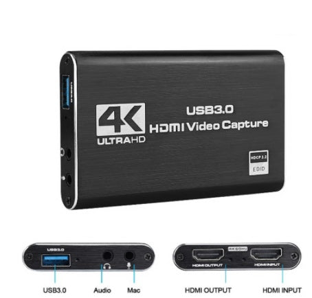 4K HDMI USB 3.0 Game Capture Card - 1080P HD Video Streaming Device