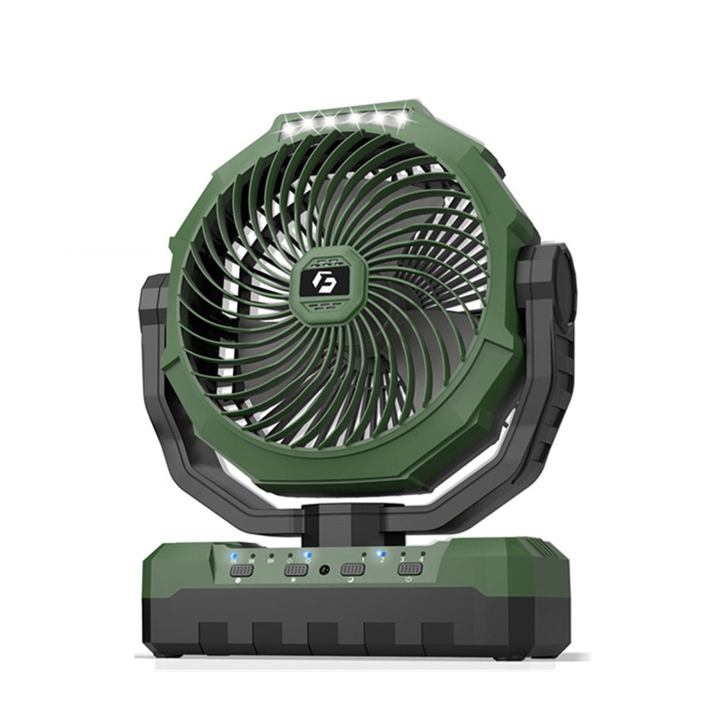 Portable Camping Fan with LED Light - 24000mAh Battery