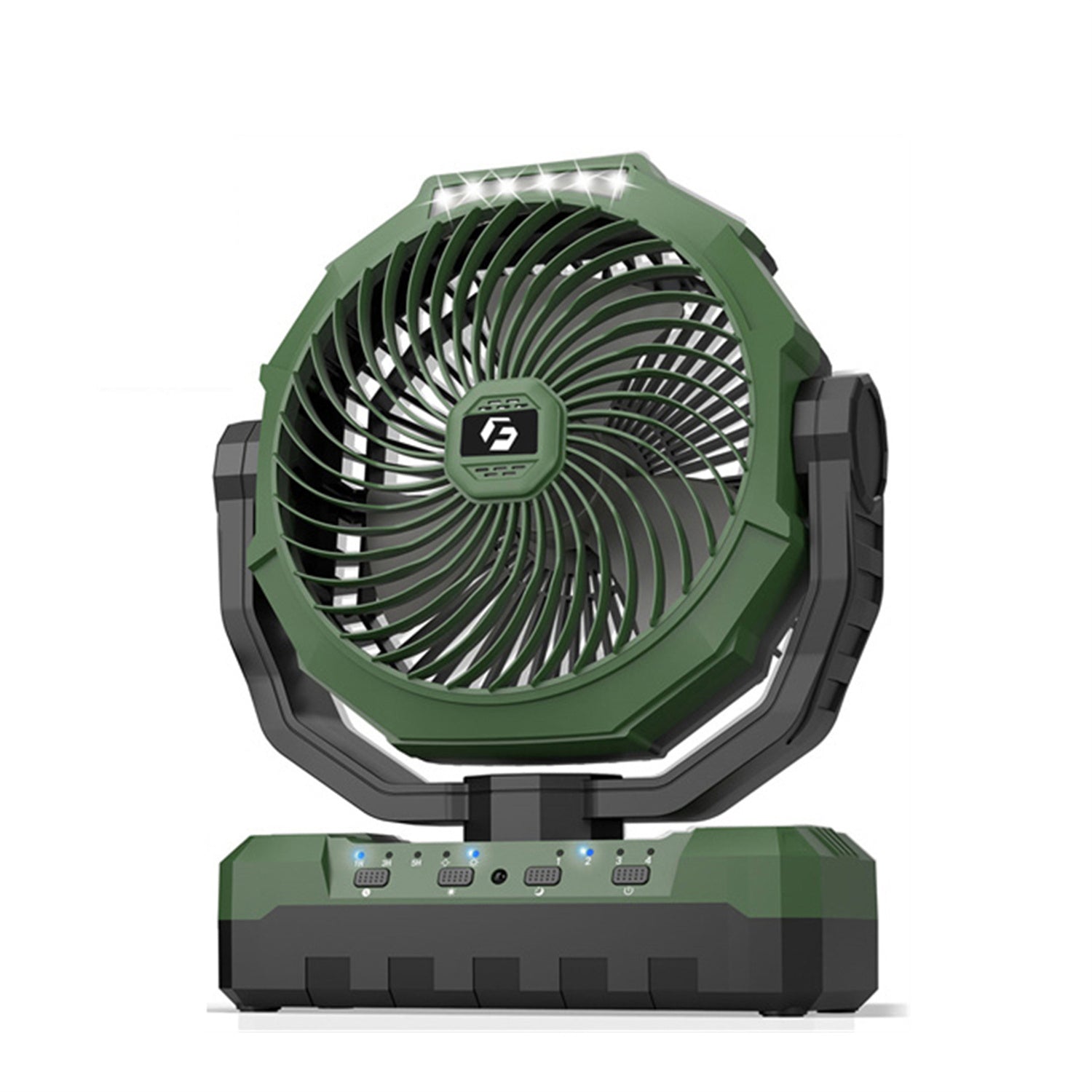 Portable Camping Fan with LED Light - 24000mAh Battery