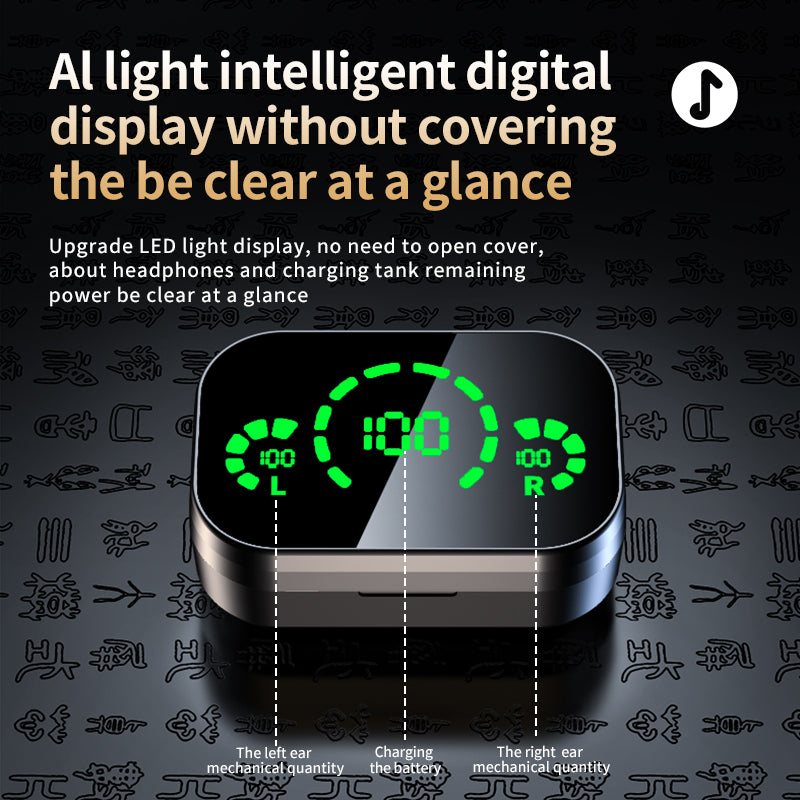 YD03 Wireless Earbuds - TWS Bluetooth Headset with Smart Display