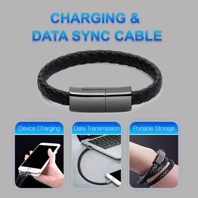 Wearable Bracelet Charging Cable - USB Data Cable