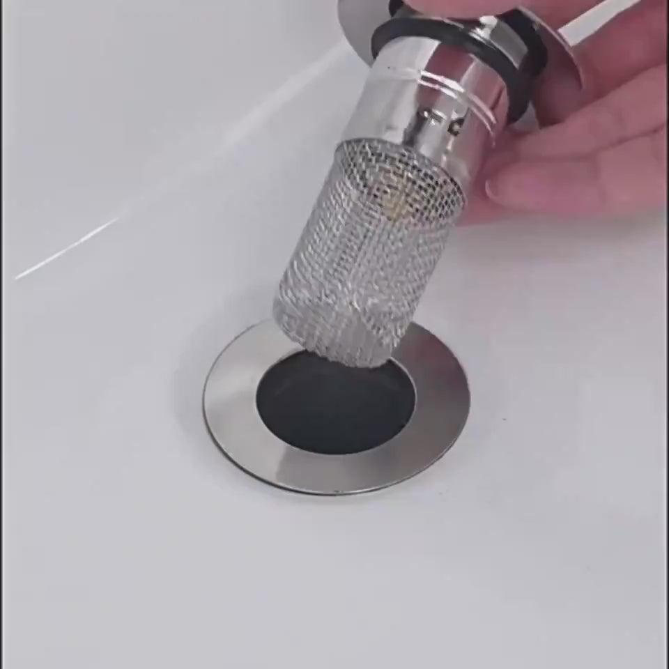 Long Pop-Up Sink Drains Filter Bathroom Press Bounce Basin Plug Stopper Wash Basin Hair Catcher Sink Strainer Kitchen Supplies